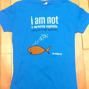 Action for Animals Vegetarian fish shirt